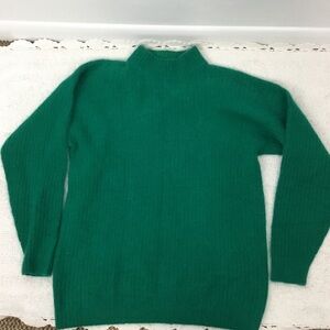 Vintage Angora Hair Lambswool Ribbed Oversize Pullover Rafaella Sweater M